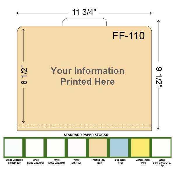 File Folder - Custom Printed, Center Tab