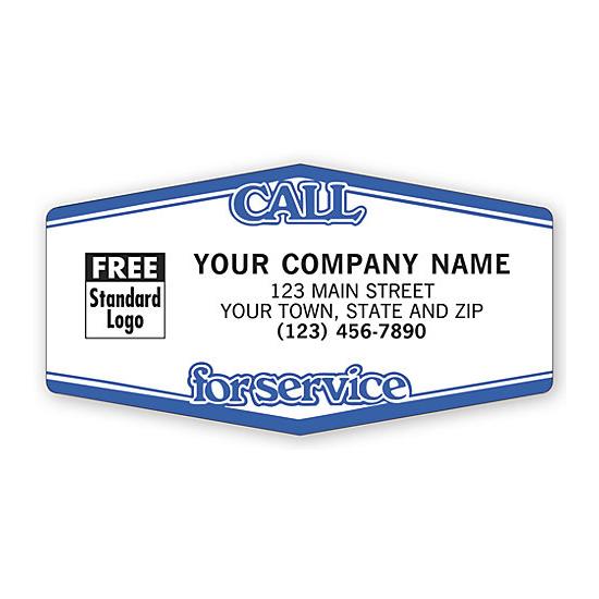 Durable Service Sticker - Roll Labels, Repair & Maintenance, Personalized, Equipment Services, 3 1/2 X 1 7/8"