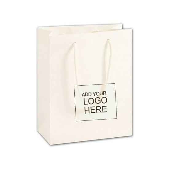 100% Recyclable White Euro-Shoppers Bag, 8 x 4 x 10"