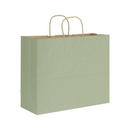 Varnish Stripe Shoppers Bag, Sage, 16 X 6 X 12 1/2"