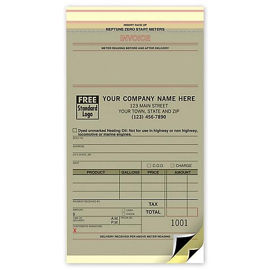 Neptune Fuel Meter Invoice Tickets With Carbons