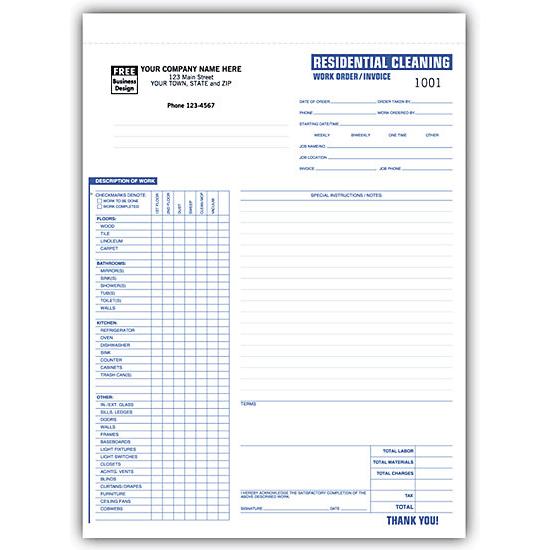 House Cleaning Invoice