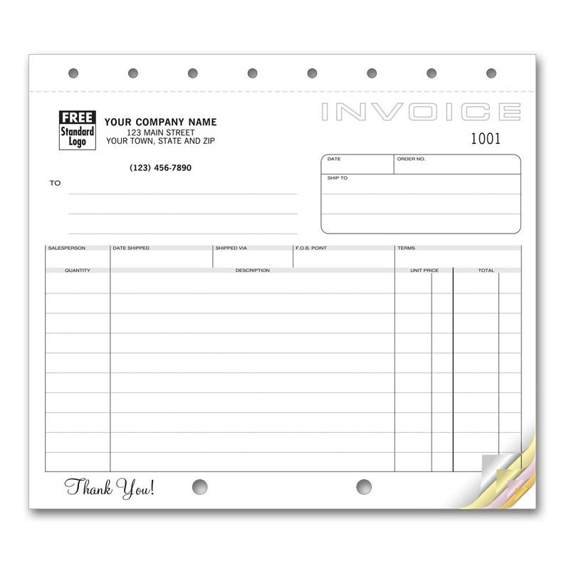 Shipping Invoice Classic Design Small Format