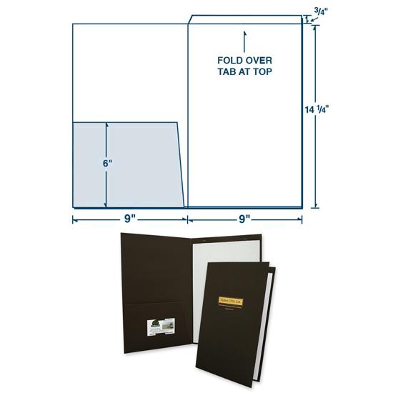 Legal Size Presentation Folder With Fold Down Tab