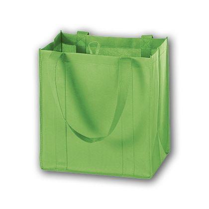 Unprinted Non-Woven Market Tote Bags, Lime, Small