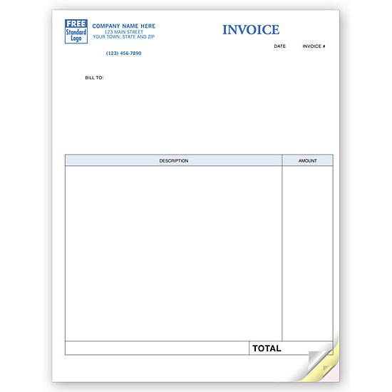 Laser Invoice Form, Professional, Custom Printed