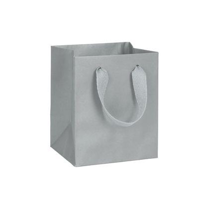 Upscale Shopping Bags, Light Grey, Small