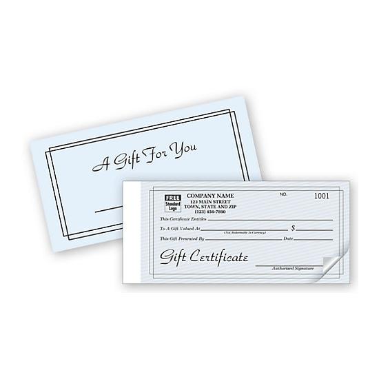 Custom Gift Certificate Snap Sets - Contemporary Design