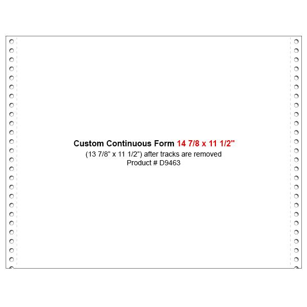 Custom Continuous Form 14 7/8 X 11