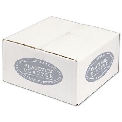 Custom-Printed Corrugated Boxes, 4 Sides, White, Extra Large, 1 Bundle
