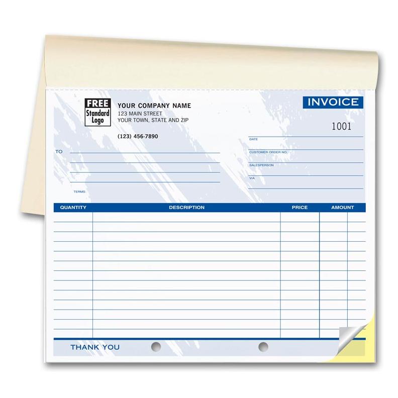 Personalized Invoice Book, 50 Sets Per Book, Size 8 1/2 x 7"