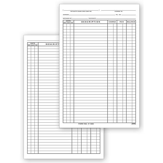Account Billing Cards - Single-Entry Accounting, Custom Printed