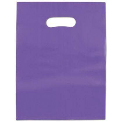 Frosted Colored Merchandise Bag, Grape, 9 x 12"