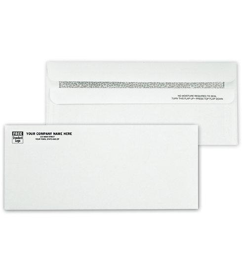 Custom Printed No. 10 Envelopes, Confidential Security Tint, Self Seal