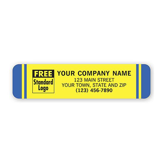 Advertising Labels, Yellow, Glossy