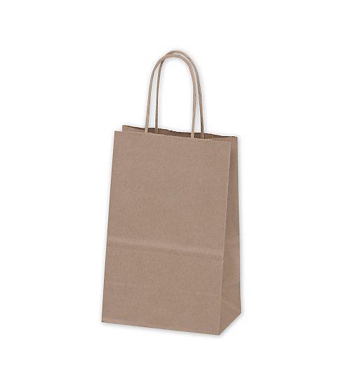 Recycled Kraft Paper Shoppers Mini Cub Bags