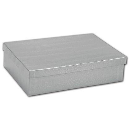 Necklace Jewelry Boxes, Silver Foil Embossed, Extra Large