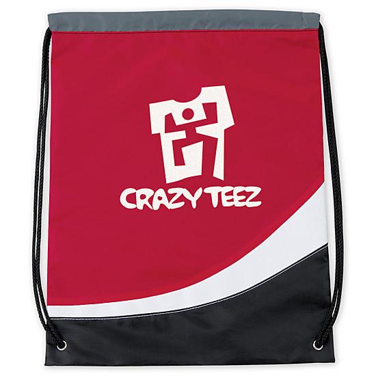 Curved Cinchpack, Printed Personalized Logo, Promotional Item, 50