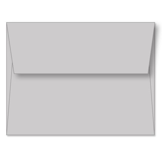 Gray Linen Announcement Envelope A6 (4 3/4 x 6 1/2) - Custom Printed