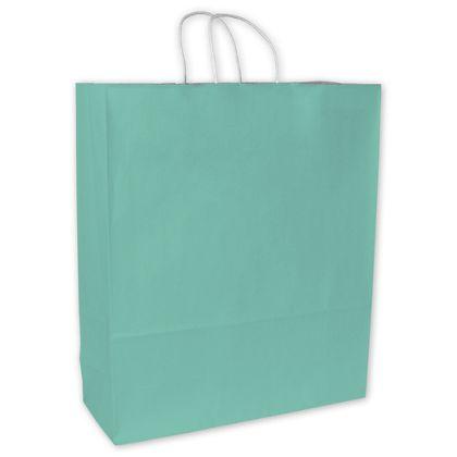 Cotton Candy Shoppers Bag, Aqua, 16 X 6 X 19"