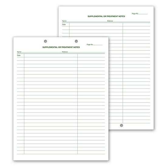 Supplemental & Treatment Notes, Two Hole Punch