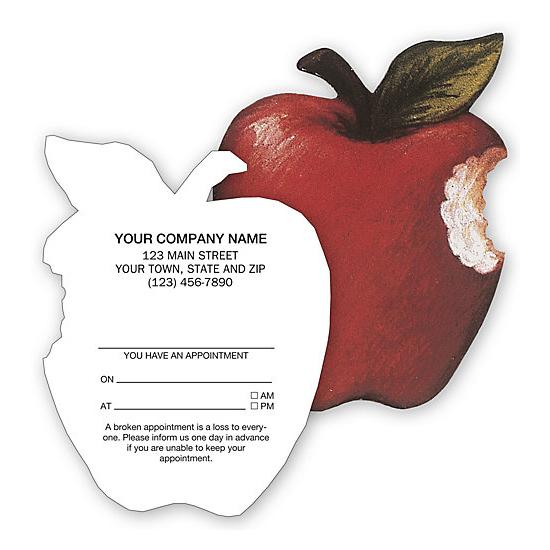 Apple Shaped Appointment Card