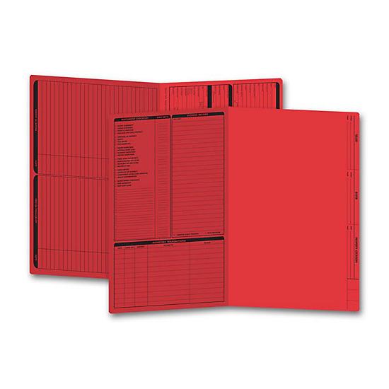Real Estate Listing Folder, Pre-printed, Left Panel List, Legal Size, Closing Checklist, Red, 14 3/4 X 9 3/4"