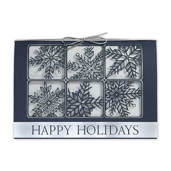 Silvery Snow Laser Cut Holiday Cards