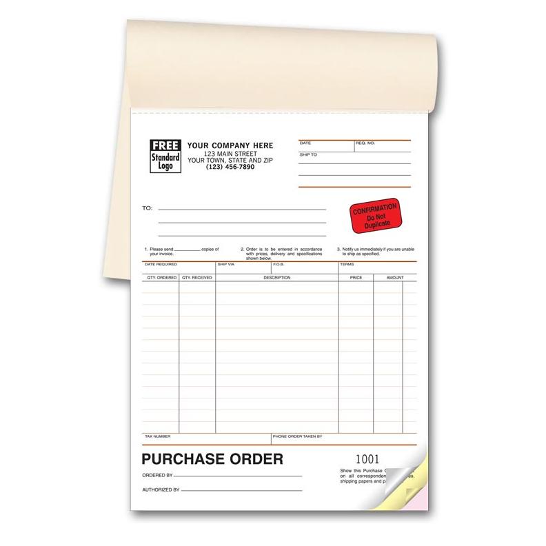 Purchase Order Books: 3-parts