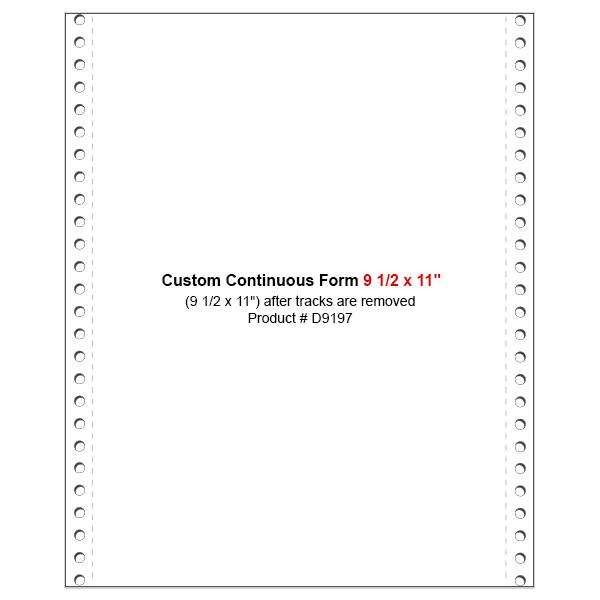 Custom Continuous Form 9 1/2 X 11"