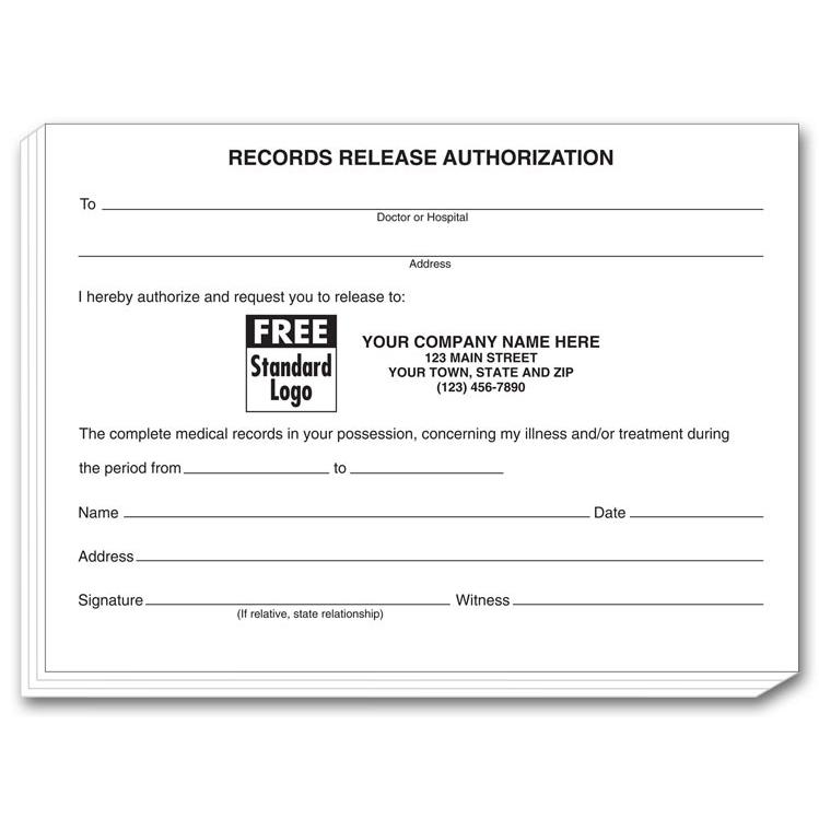 Patient Records Release Authorization Pads