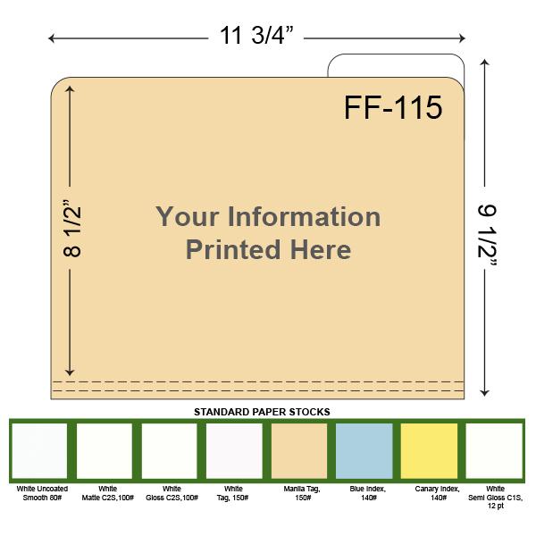 Custom Printed File Folders with a Right tab