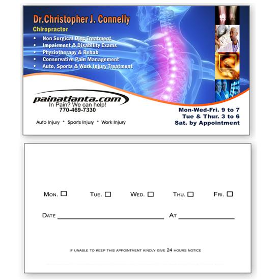Physiotherapy Appointment Cards