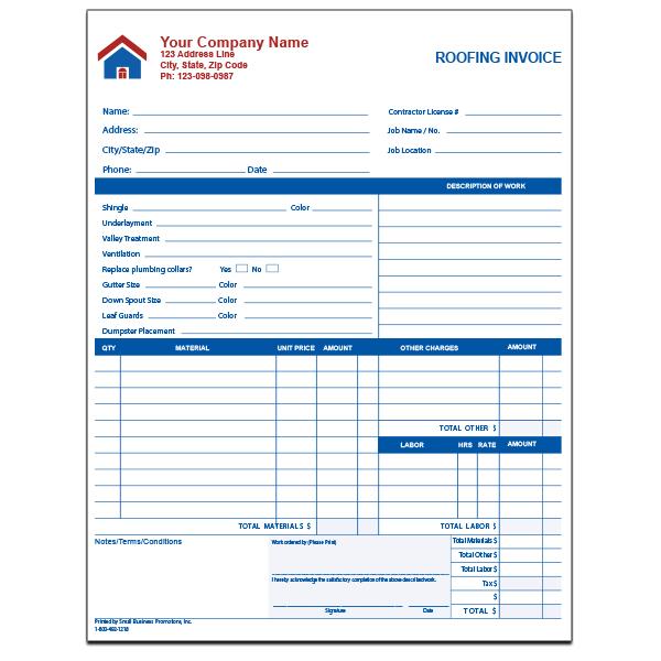 Custom Printed Roofing Forms DesignsnPrint