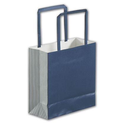Square Shoppers Bag, Navy, 7 x 3 x 7"