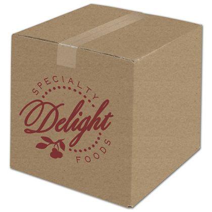 Customized Cardboard Boxes, Kraft, 12 x 12 x 12"