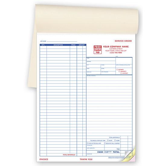 Service Order Forms Book