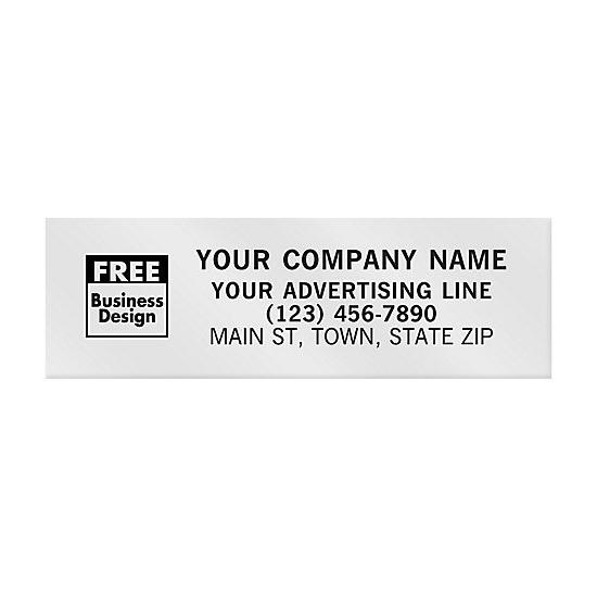 Small Rectangle Paper Label, 2 3/4 X 7/8", Custom Printed, 250