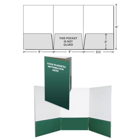 6" x 9" Presentation Folder with Three Panels
