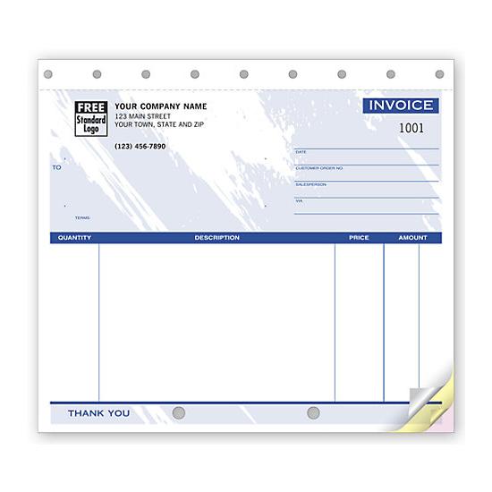 Small Unlined Invoices - Custom Printed