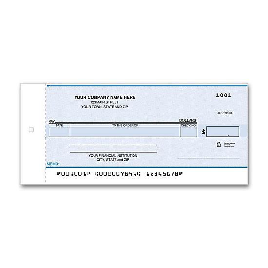 Personal Size One Write Check