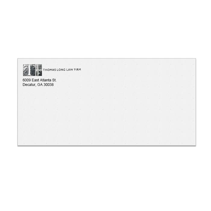 Royal Fiber White Envelope, Raised Ink, Custom Printed, #10 9 1/2 x 4 1/8"