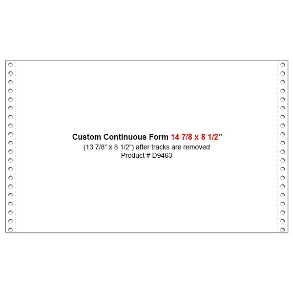 Custom Continuous Form 14 7/8 X 8 1/2