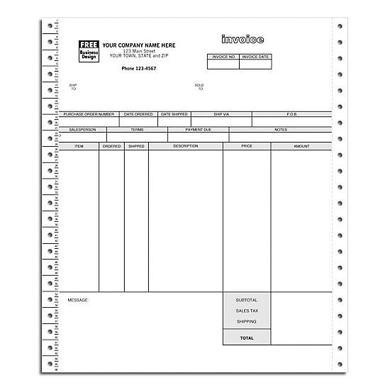 Continuous Invoice With Packing List-Label