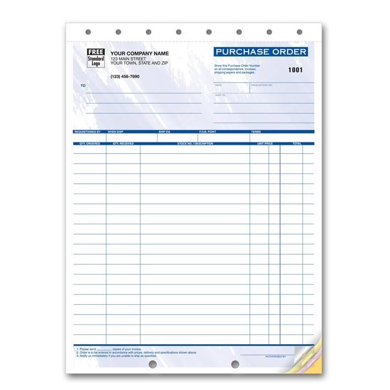 Personalized Purchase Order Forms