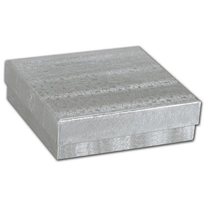 Bangle Jewelry Boxes, Silver Foil Embossed, Small