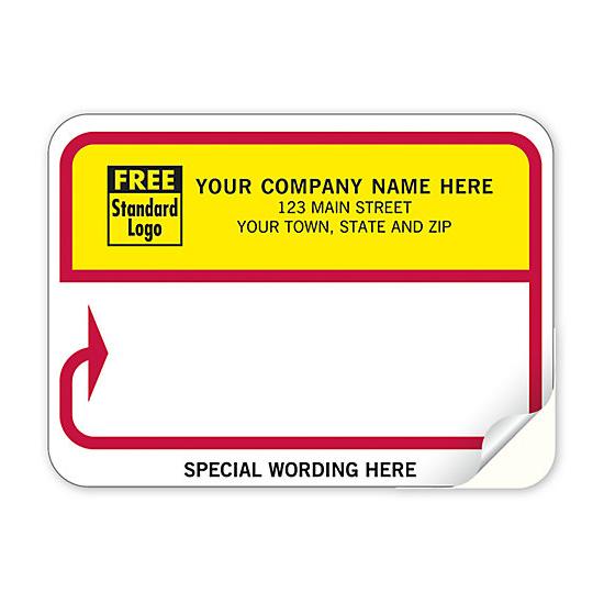 Continuous Address Label - Red, Yellow, & White