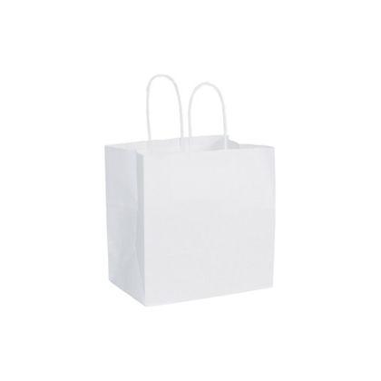 Ruby Shoppers Bag, Recycled White, 8 X 5 X 8"