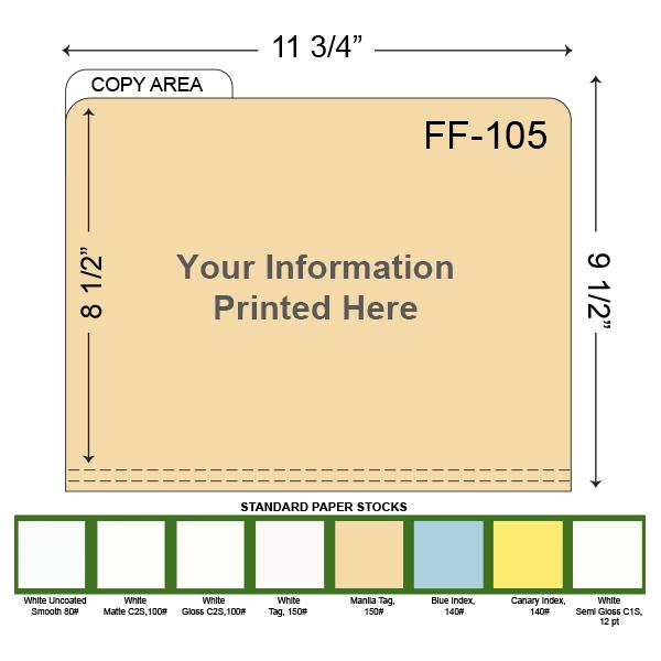 Custom Printed File Folders with left tab