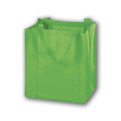 Unprinted Non-Woven Market Tote Bags, Lime, Medium